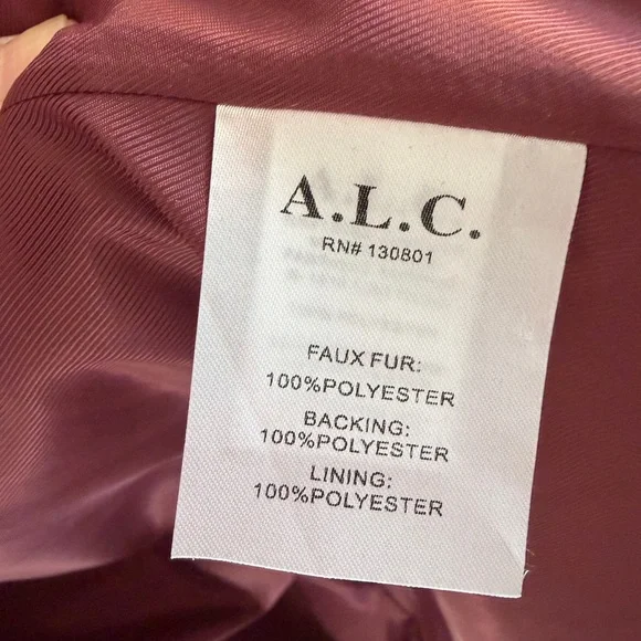 NWOT A.L.C. Pink/Mauve Teddy Jacket - Picture 3 of 5